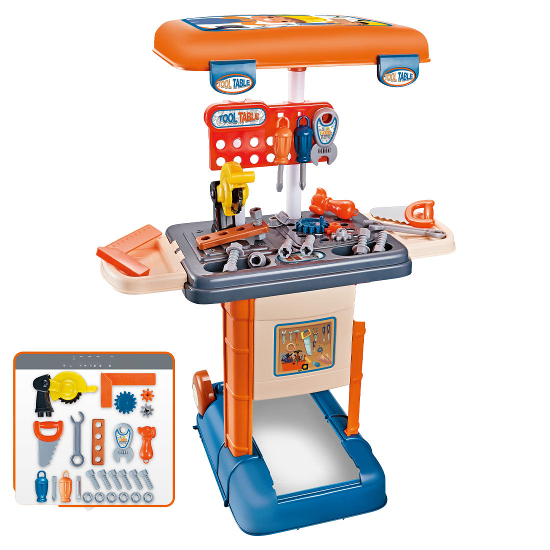 3 az 1-ben óvodai barkácsasztal szerszám készlet bőröndben – kép 2