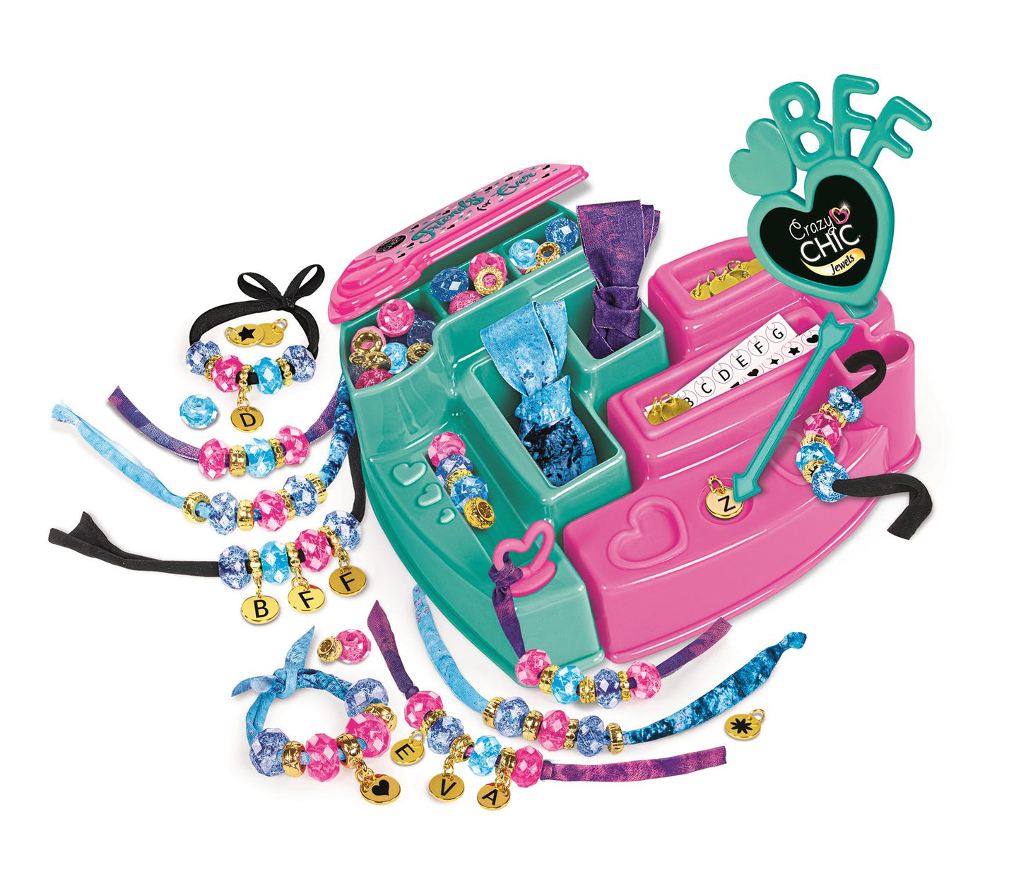 Elektromos gyöngy karkötő készítő készlet betűkkel – kép 2