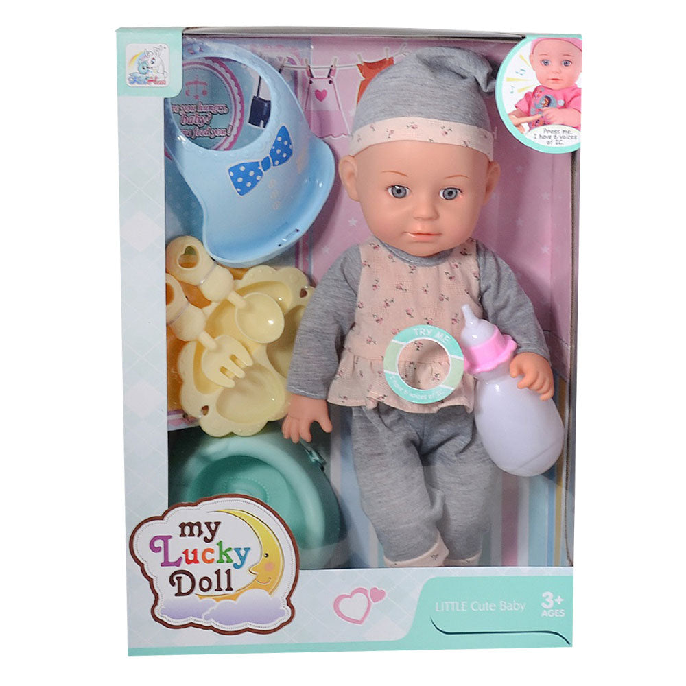 Elektromos csecsemő játékbaba bili kiegészítőkkel