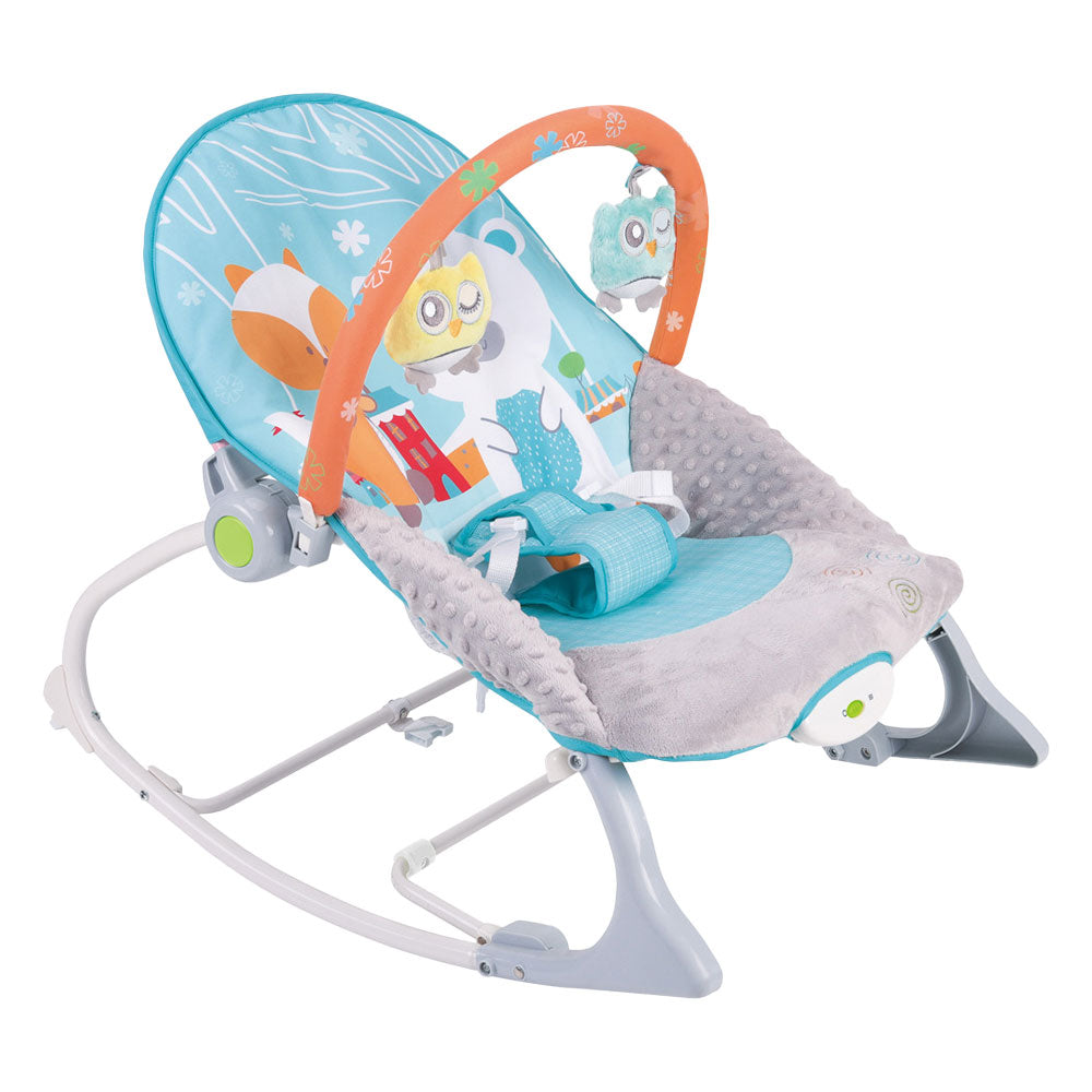 Elektromos bébi ringatószék rezgő funkcióval és csörgőkkel