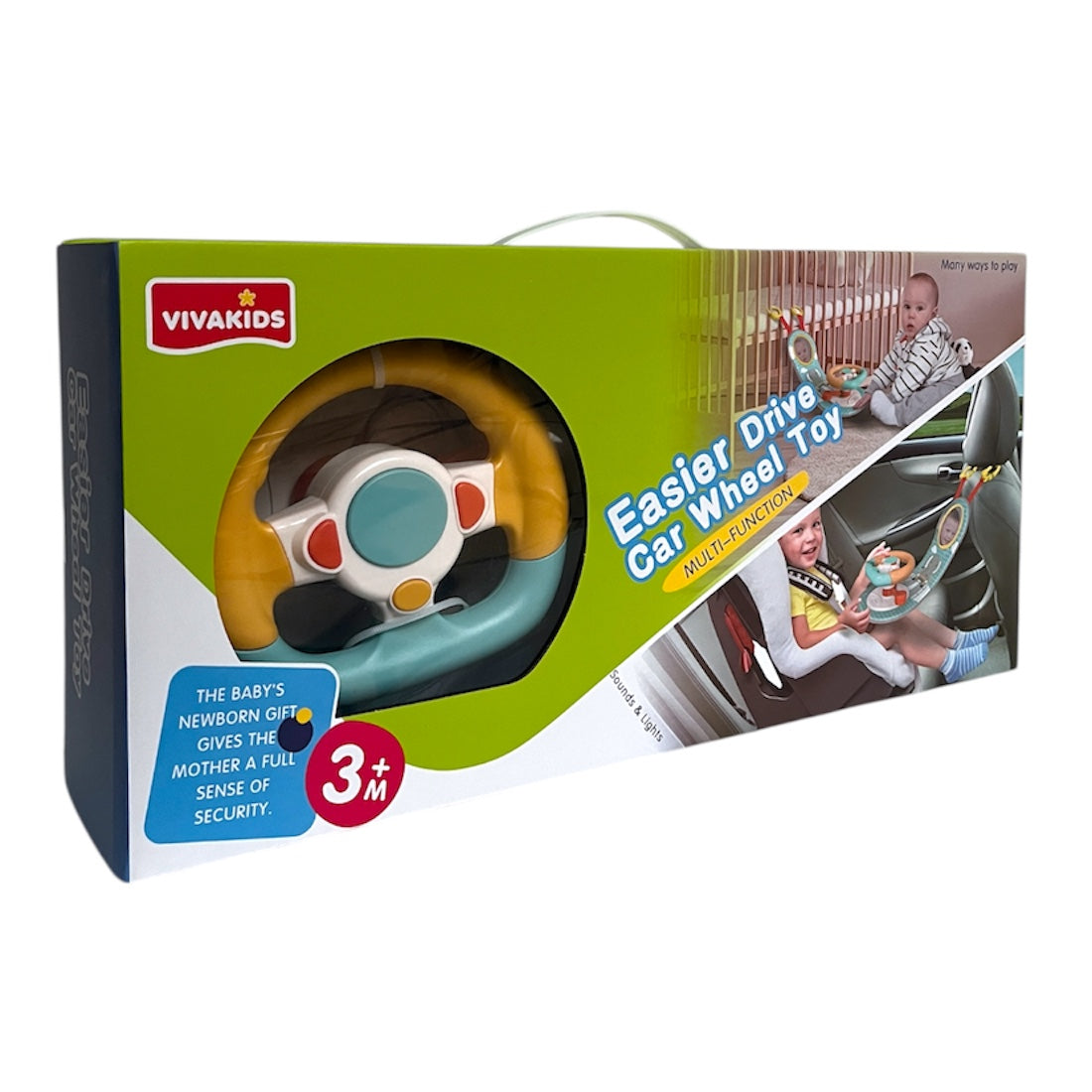 Elektromos bébi kormány hanggal és fénnyel kiságyra – kép 4