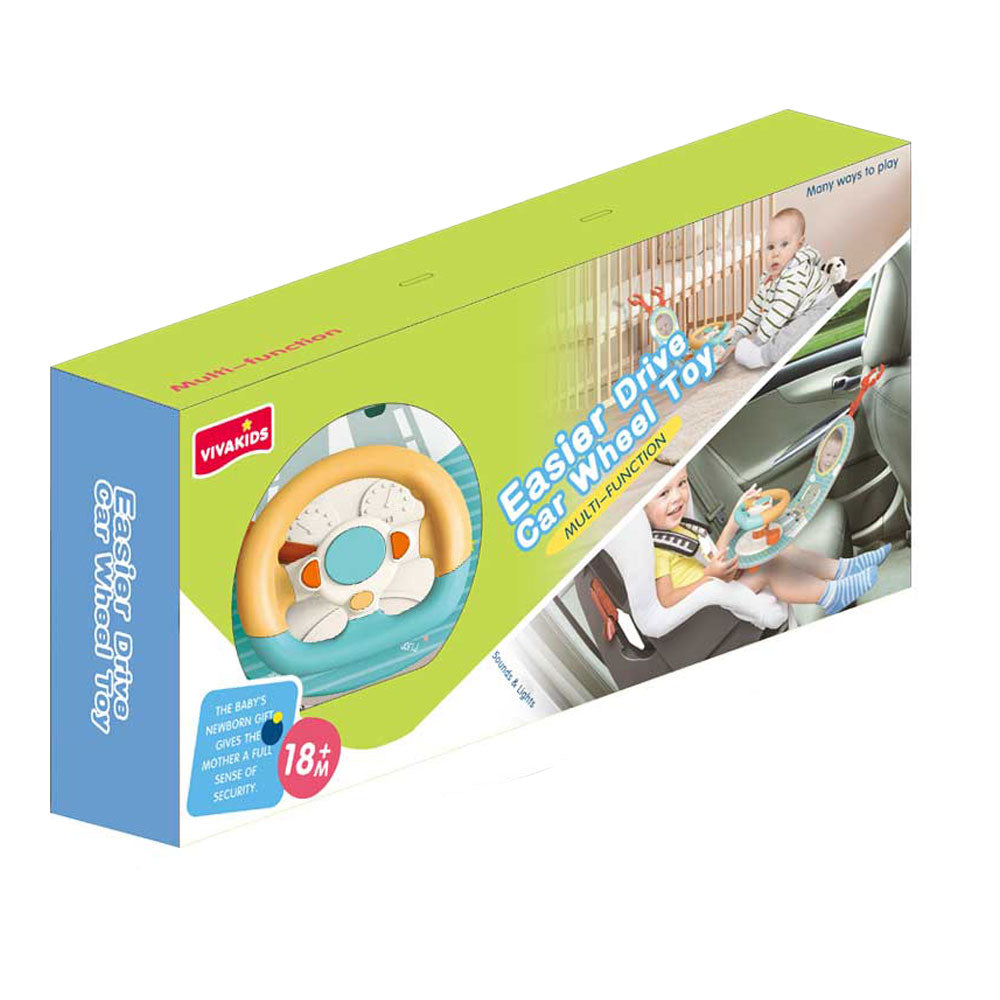 Elektromos bébi kormány hanggal és fénnyel kiságyra