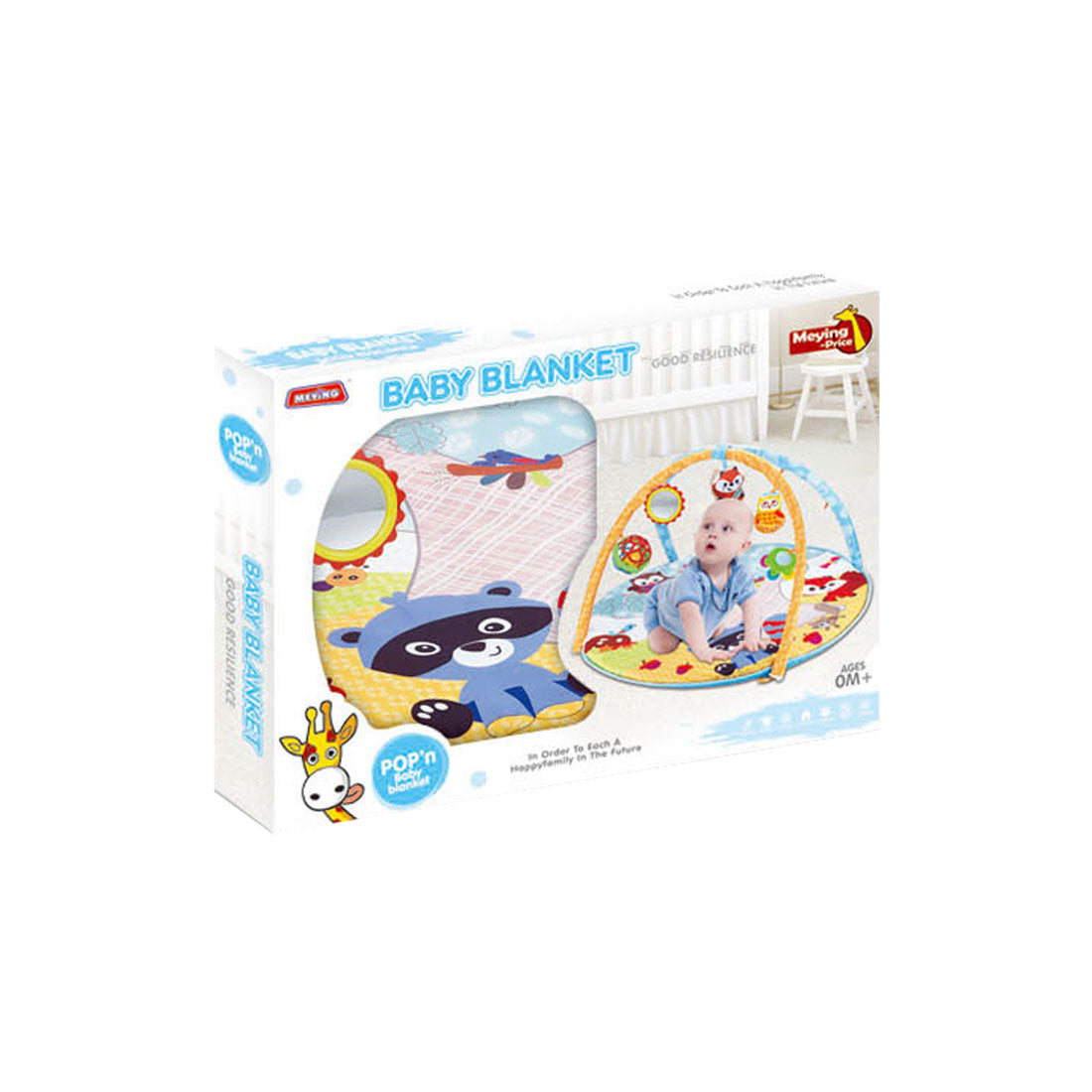 81 cm átmérőjű bébi játszószőnyeg tornázóval és csörgővel