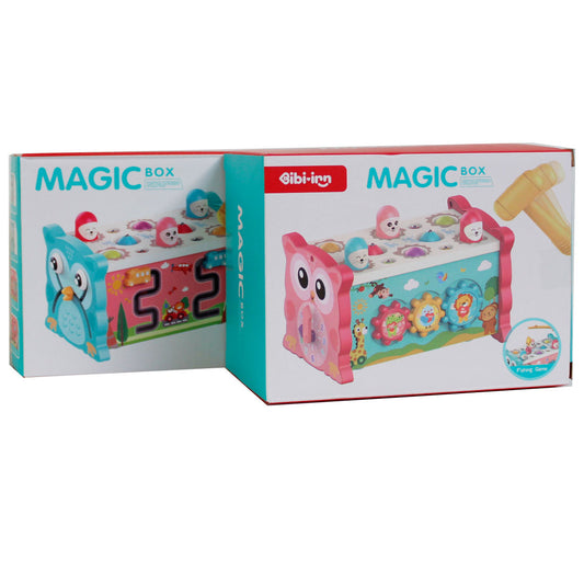 Bébi beütős activity játék kalapáccsal és mágneses horgászattal