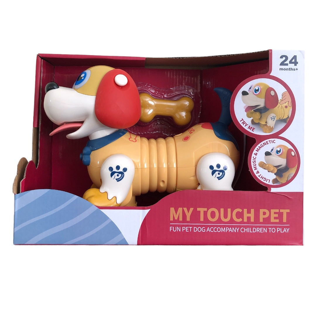 Elektromos interaktív kutya játék hanggal és mágneses csonttal