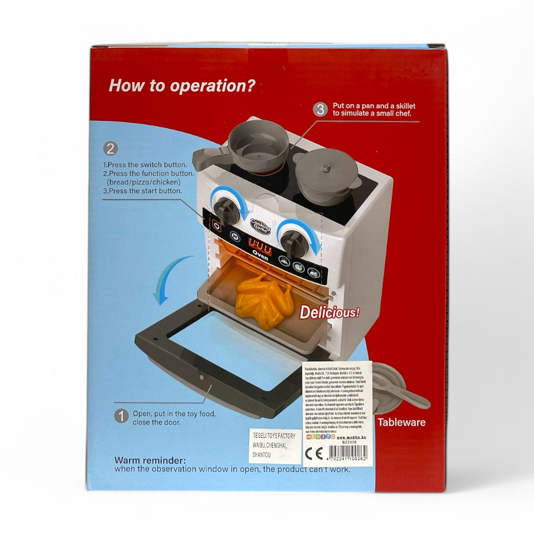 Elektromos játék tűzhely villogó fénnyel – kép 2