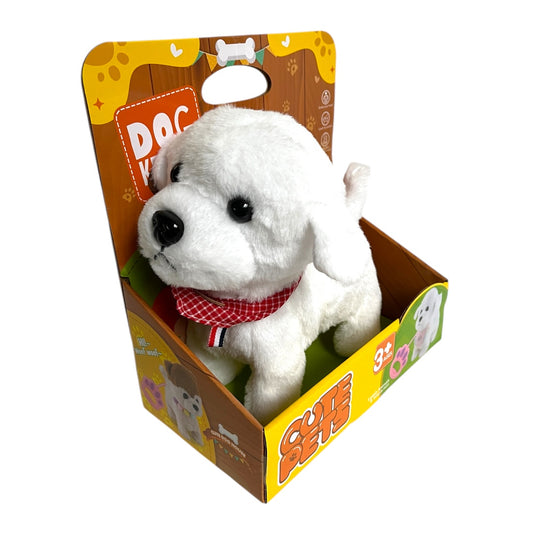 Elektromos plüss kutya pórázzal – sétál és ugat