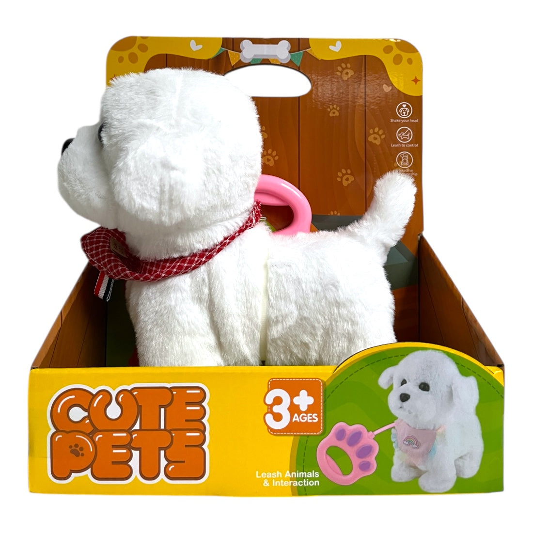 Elektromos plüss kutya pórázzal – sétál és ugat – kép 2