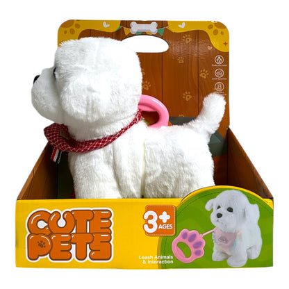 Elektromos plüss kutya pórázzal – sétál és ugat – kép 2