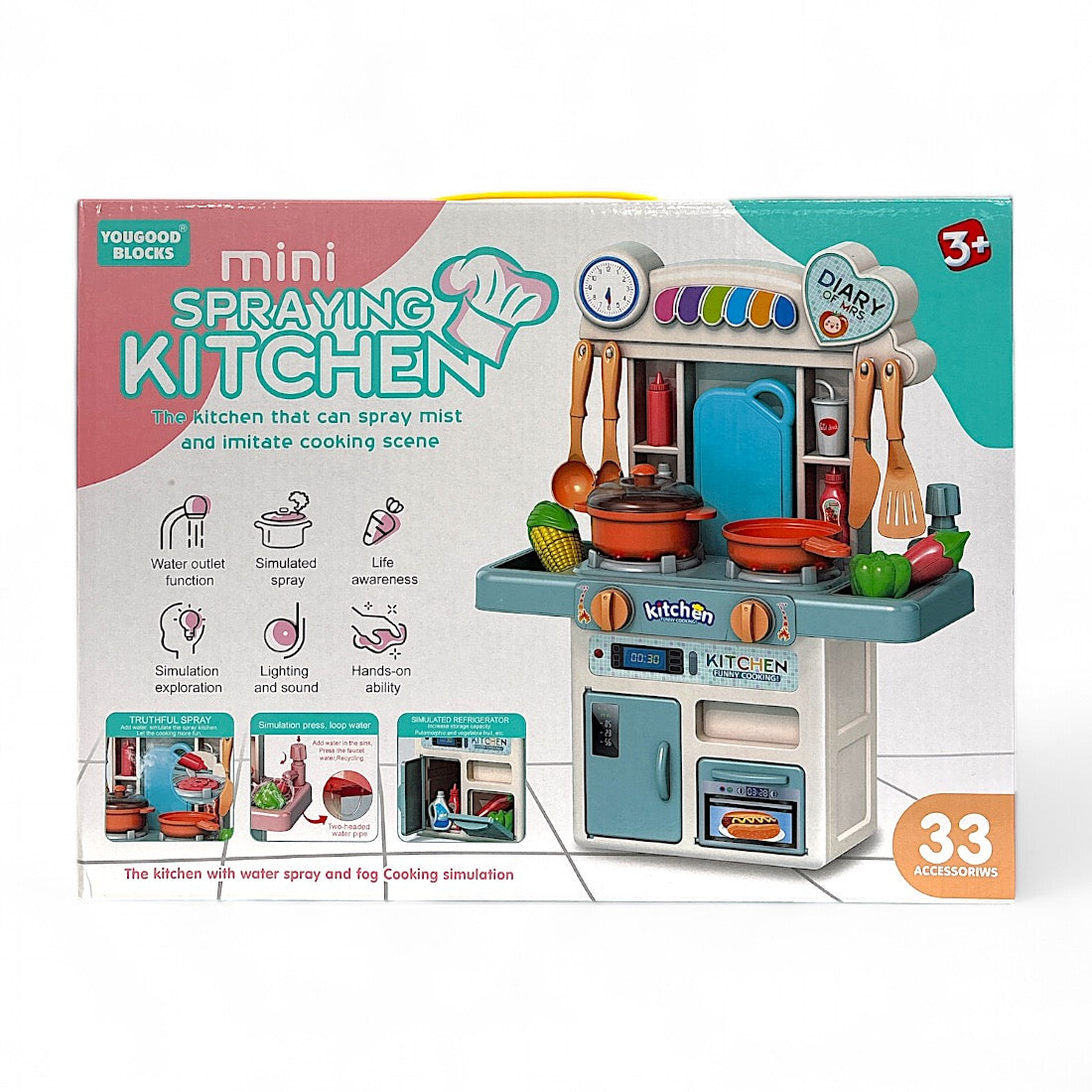 Elektromos konyha készlet hanggal, fénnyel és gőzzel – kép 5