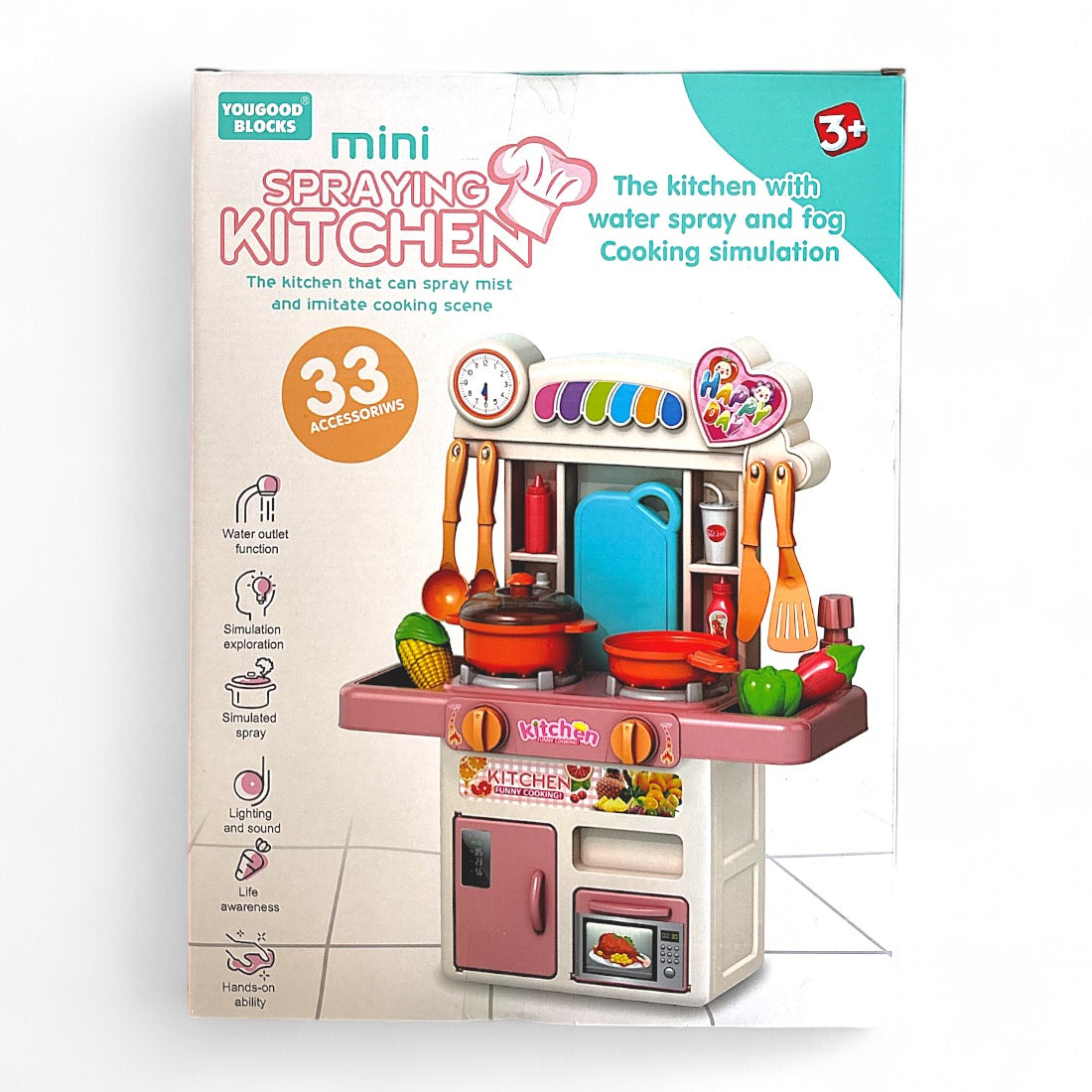 Elektromos konyha készlet hanggal, fénnyel és gőzzel – kép 6