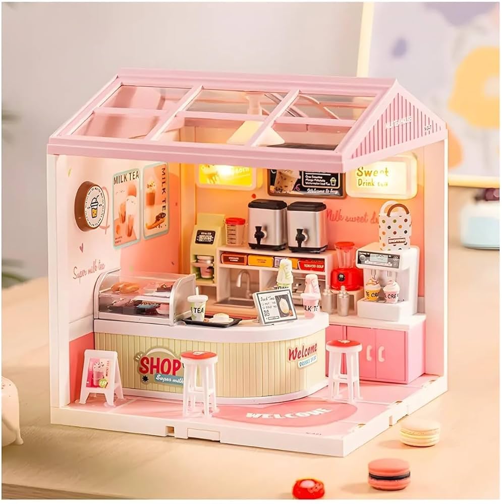 Elektromos babaház cukrászda bútorokkal és kiegészítőkkel – kép 4