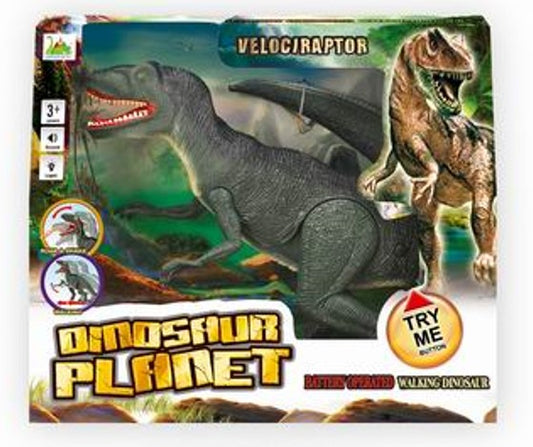 Elektromos dinoszaurusz játék hanggal, fénnyel és forgó fejjel 52 cm