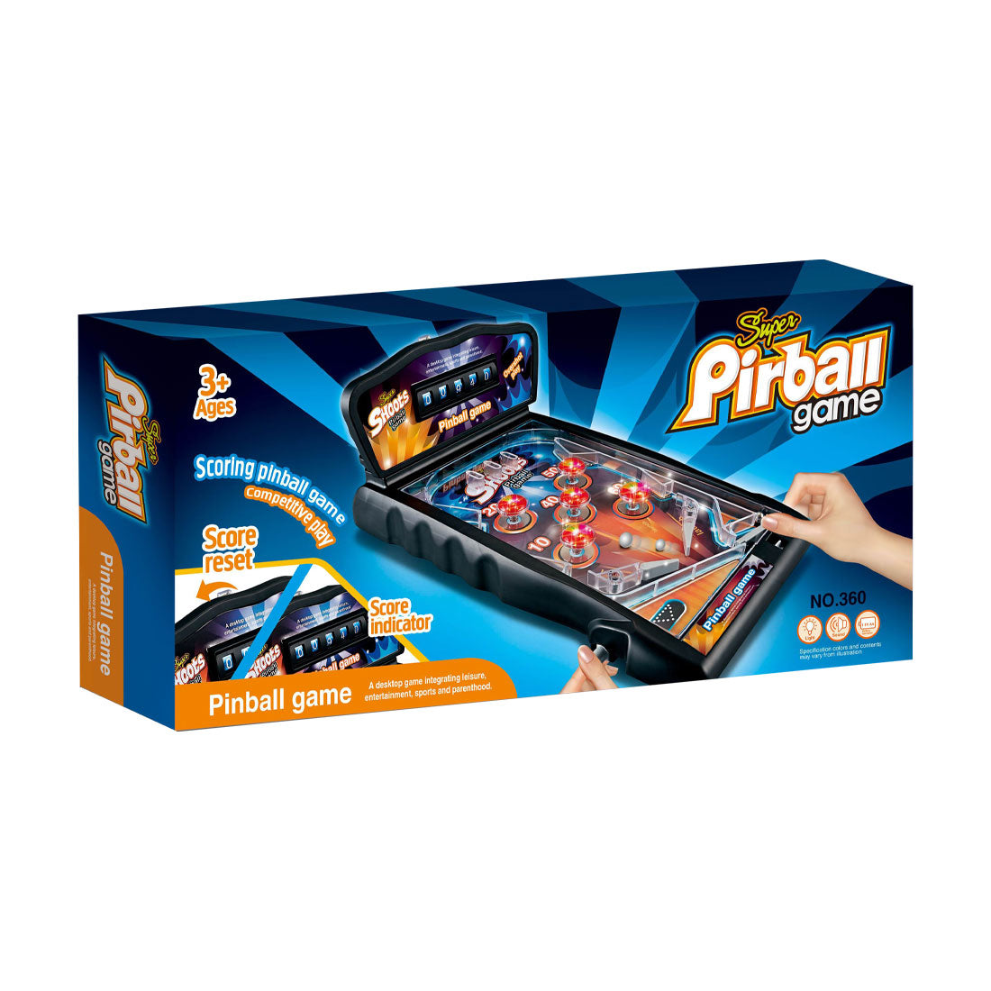 Elektromos asztali flipper játék hanggal és fénnyel