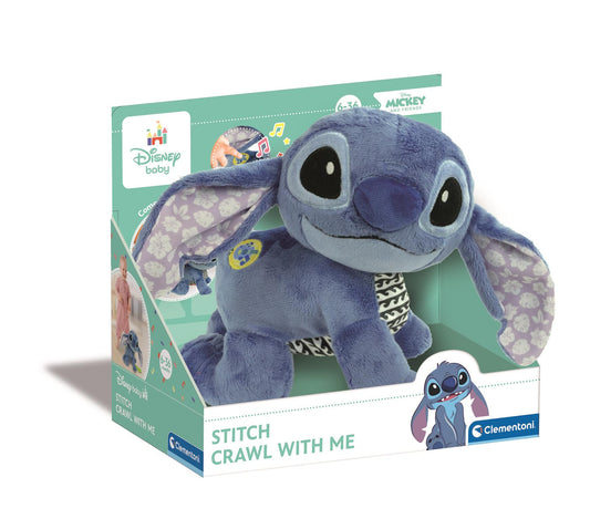 Disney Stitch interaktív mászó plüss bébi játék hanggal és zenével