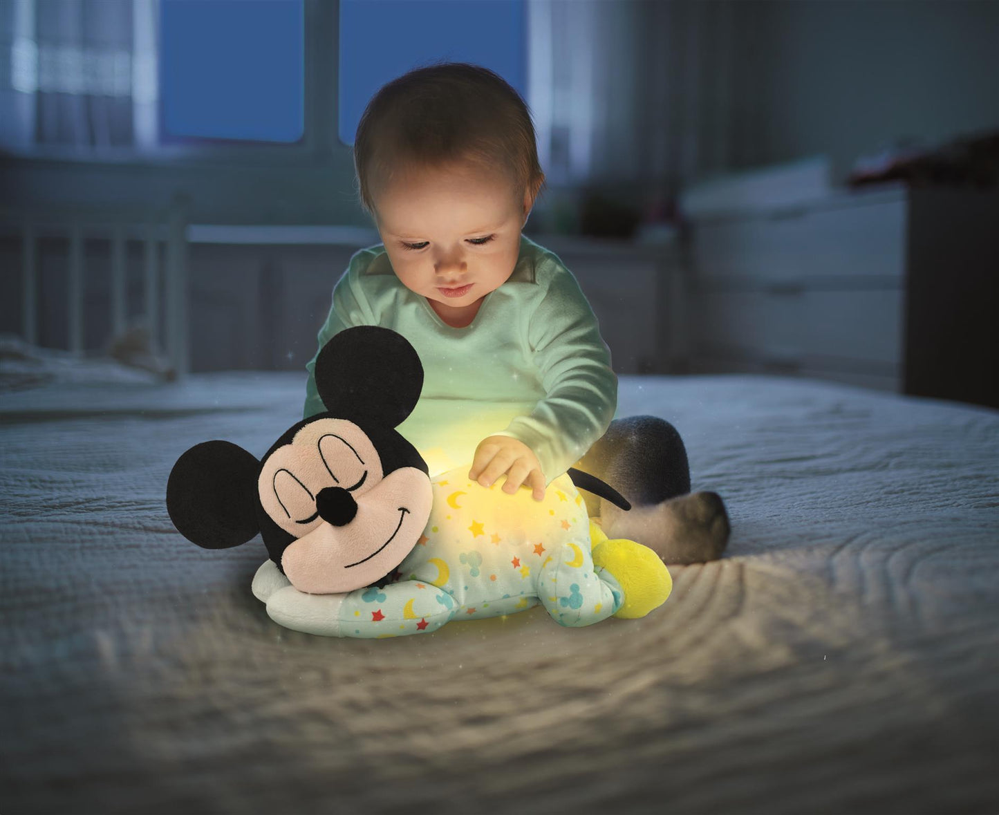 Clementoni elektromos zenélő plüss Mickey egér elalvást segítő bébi játék – kép 11
