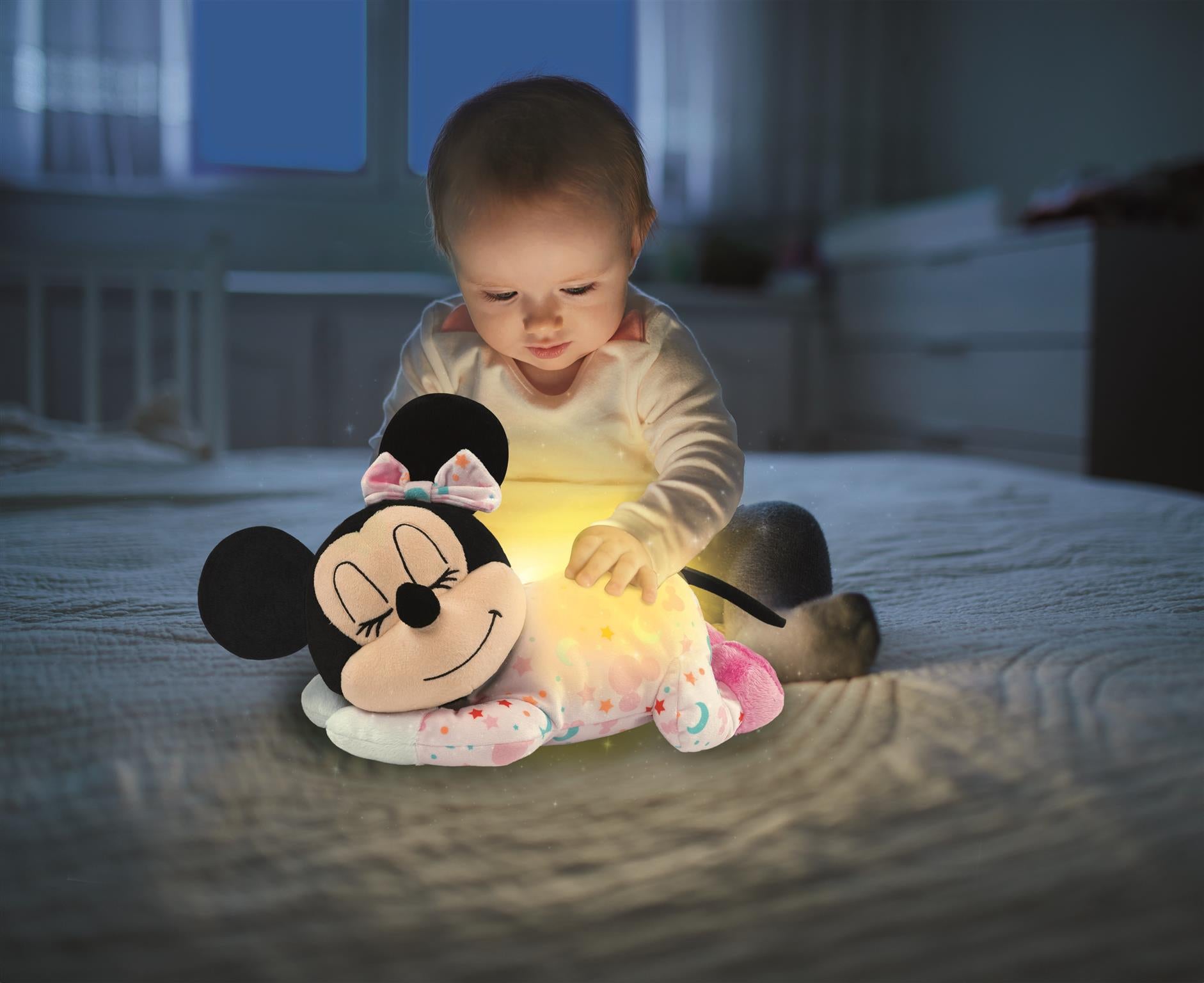 Clementoni elektromos zenélő plüss Minnie egér elalvást segítő bébi játék – kép 5
