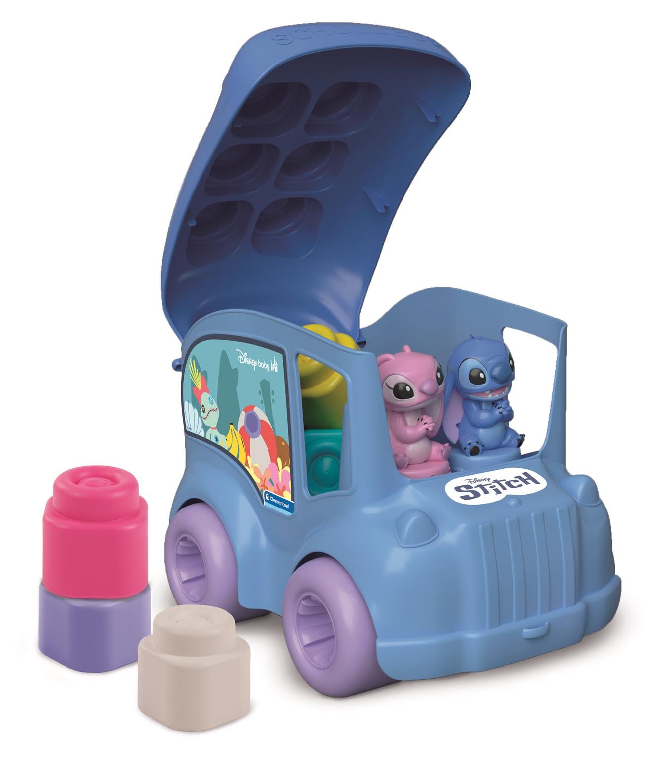Disney Stitch Clemmy építőkocka ügyességi busz 2 figurával – kép 2