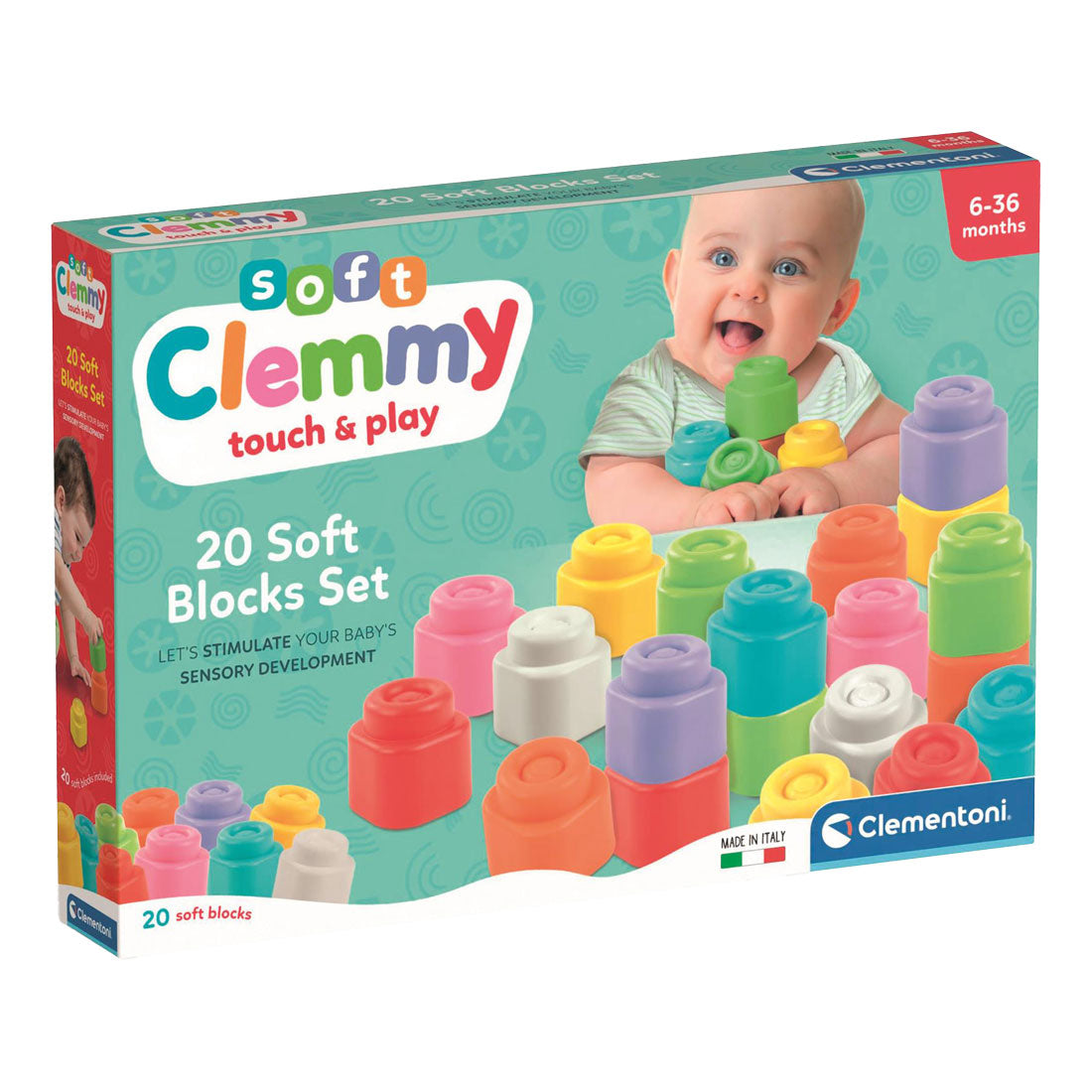 Clementoni Clemmy Bébi építőkocka készlet 20 darab