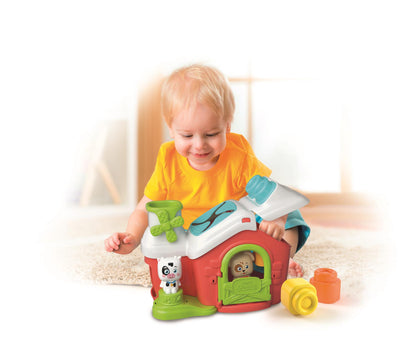Clemmy puha bébi építőkocka farm formabedobóval – kép 6