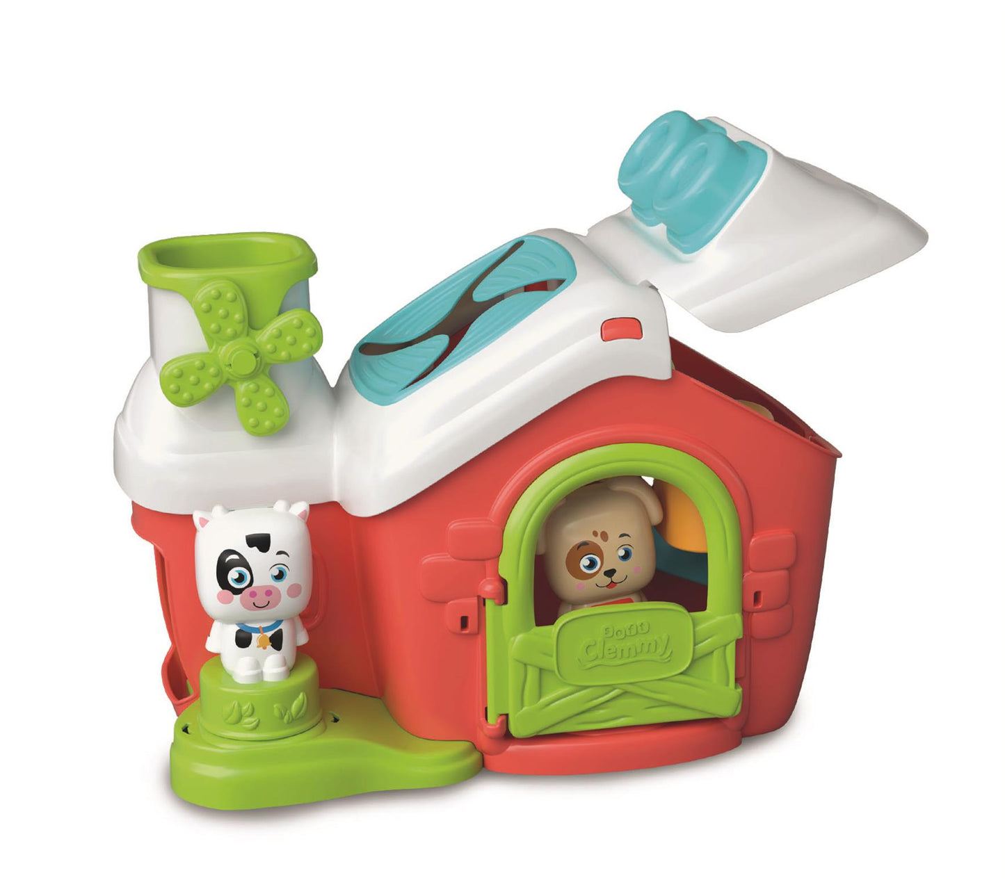 Clemmy puha bébi építőkocka farm formabedobóval – kép 8