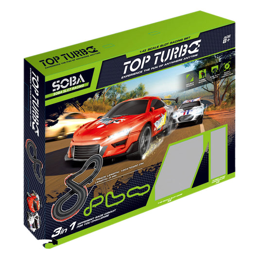 Elektromos távirányítós autópálya készlet 2 autóval 340 cm