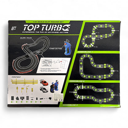 Elektromos távirányítós autópálya készlet 2 autóval 340 cm – kép 4