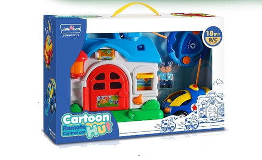 Elektromos távirányítós bébi autó és matató ház készlet