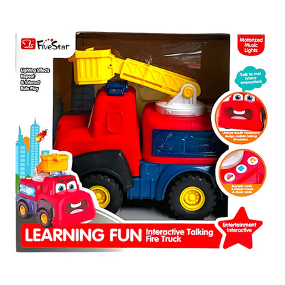 Elektromos tűzoltó autó játék hanggal és fénnyel