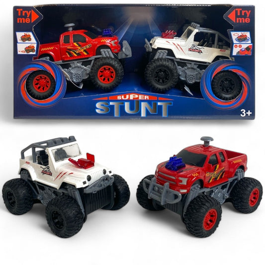 Elektromos autó készlet 2 darab hanggal és fénnyel 360 fokban pörög