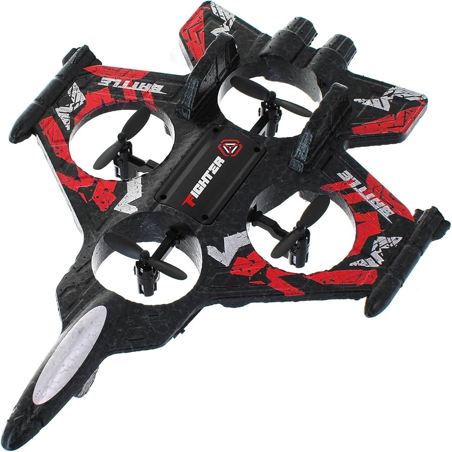 Elektromos R/C vadászrepülő drón villogóval, USB töltős – kép 4