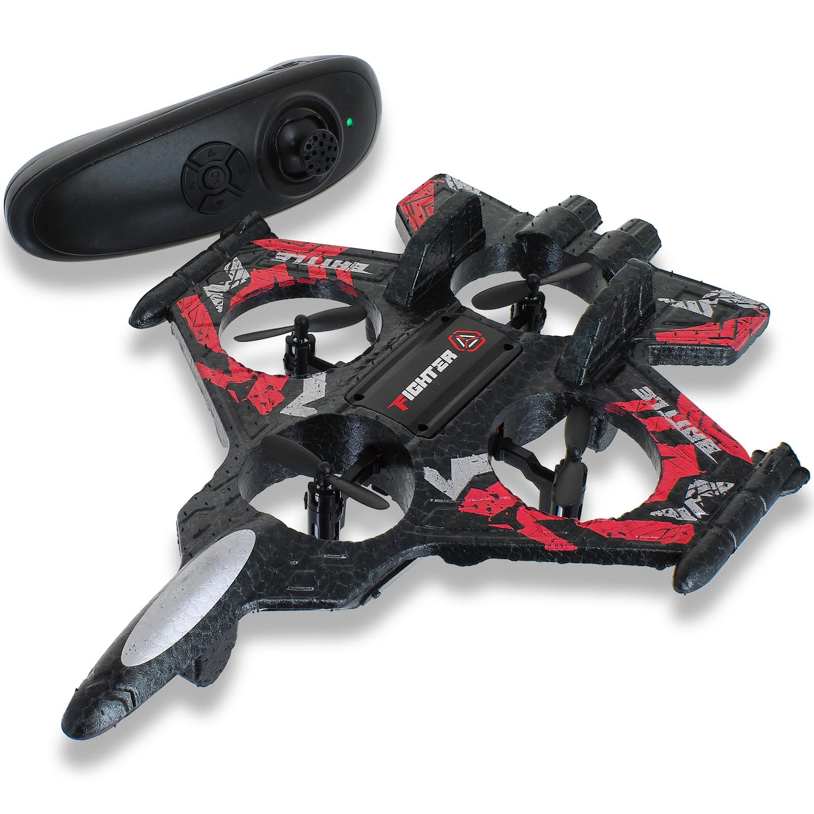 Elektromos R/C vadászrepülő drón villogóval, USB töltős – kép 5