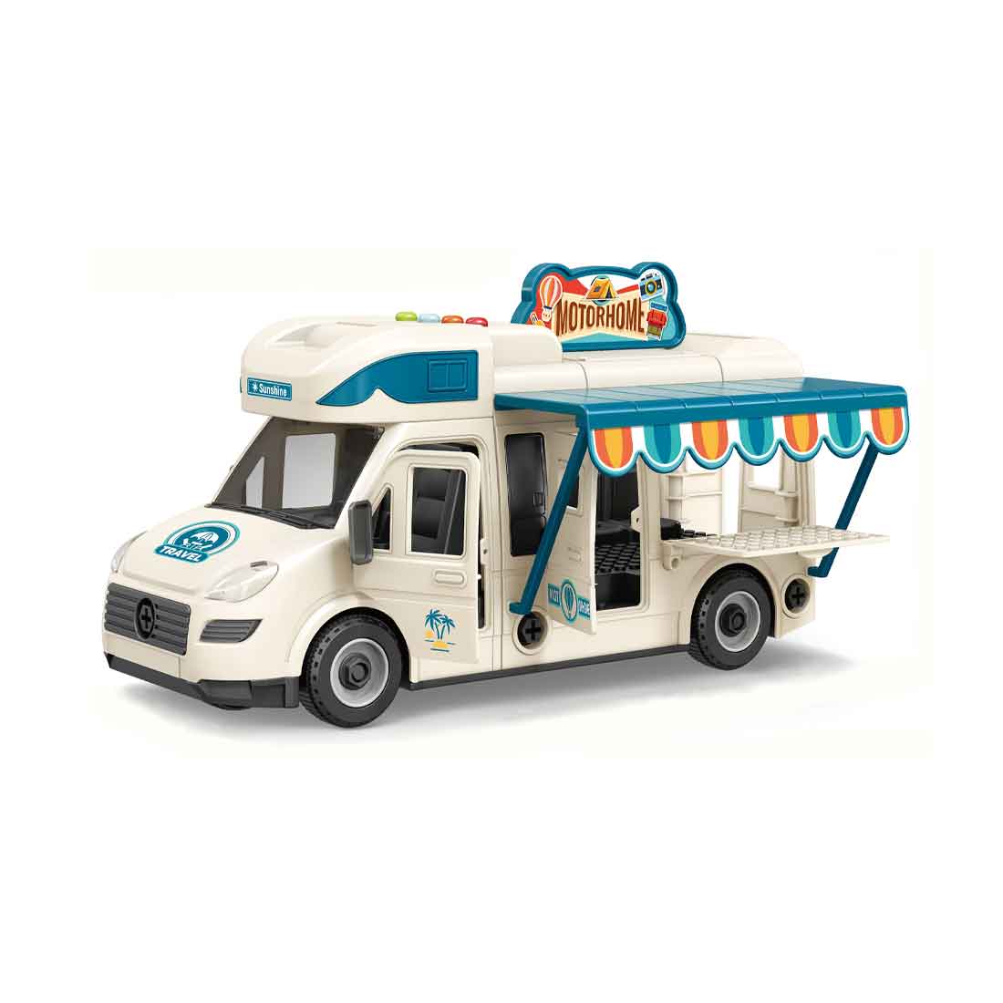 Elektromos lendkerekes szerelős lakóautó készlet hanggal és fénnyel