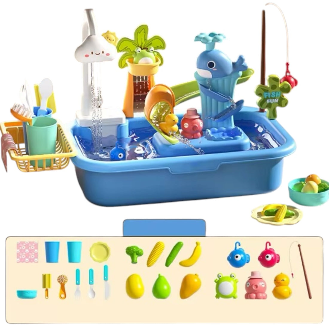 Elektromos vízimóka asztal golyópályával és kiegészítőkkel – kép 2