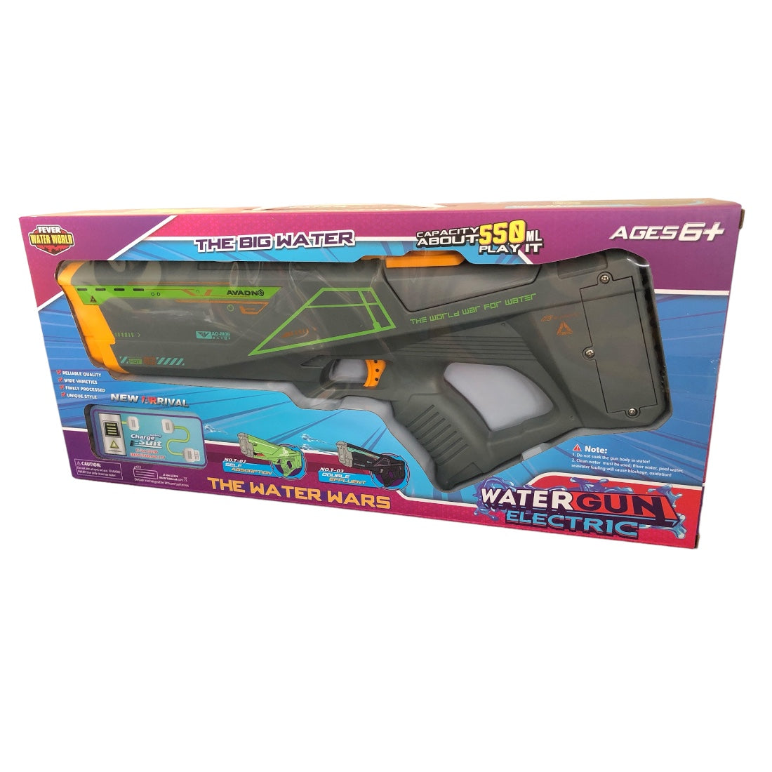 Elektromos duplacsövű vízipisztoly USB töltővel – kép 3