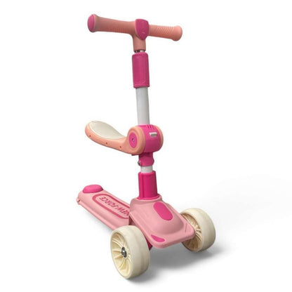 Elektromos ráülős roller állítható magassággal és villogó kerekekkel 56 cm – kép 3