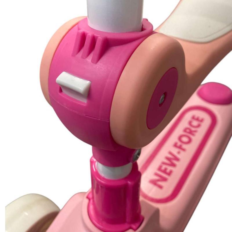 Elektromos ráülős roller állítható magassággal és villogó kerekekkel 56 cm – kép 2