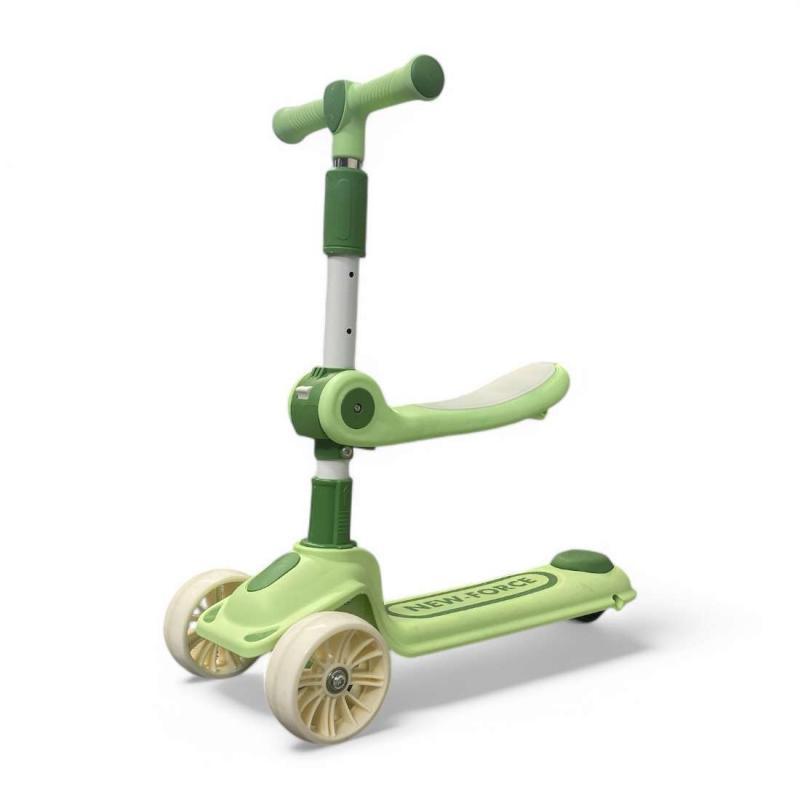 Elektromos ráülős roller állítható magassággal és villogó kerekekkel 56 cm – kép 7